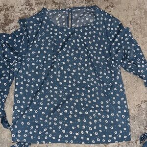 SHEIN Floral Blue Women's Top